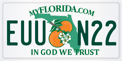 FL license plate EUUN22