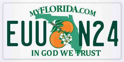 FL license plate EUUN24