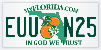 FL license plate EUUN25