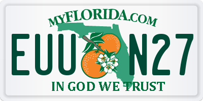 FL license plate EUUN27