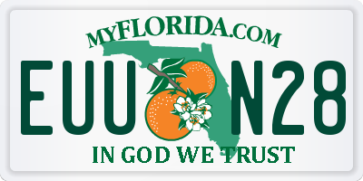 FL license plate EUUN28