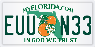 FL license plate EUUN33