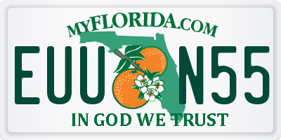 FL license plate EUUN55