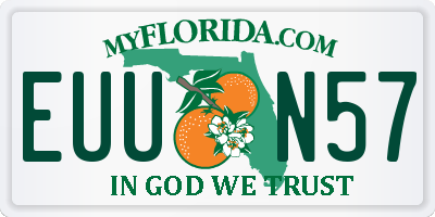 FL license plate EUUN57