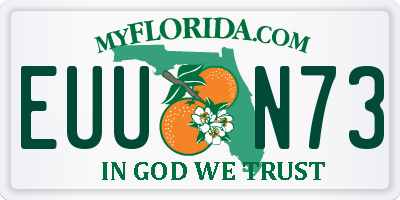 FL license plate EUUN73