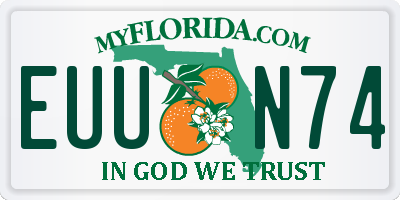 FL license plate EUUN74