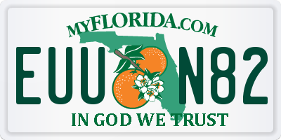 FL license plate EUUN82