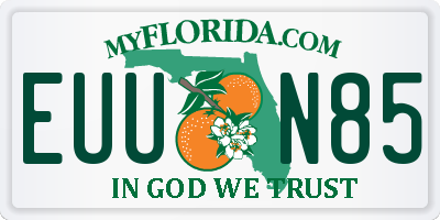 FL license plate EUUN85