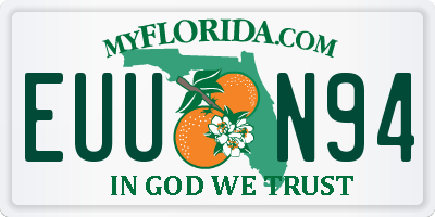 FL license plate EUUN94