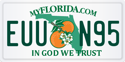 FL license plate EUUN95