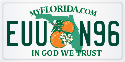 FL license plate EUUN96