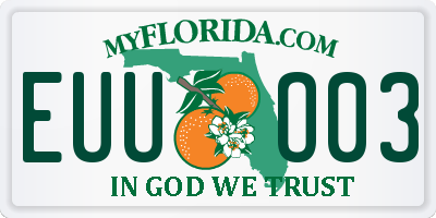 FL license plate EUUO03