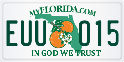 FL license plate EUUO15