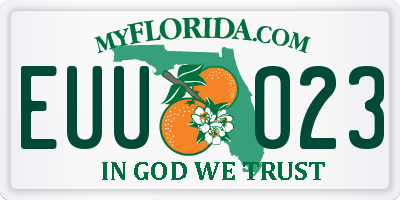 FL license plate EUUO23