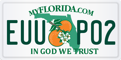 FL license plate EUUP02