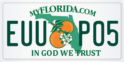 FL license plate EUUP05