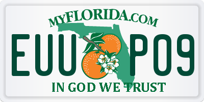 FL license plate EUUP09