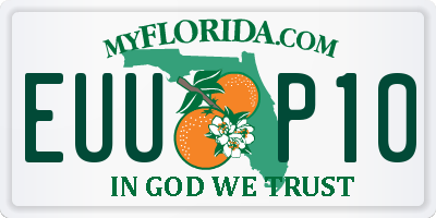 FL license plate EUUP10