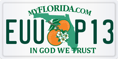 FL license plate EUUP13