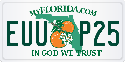 FL license plate EUUP25