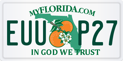 FL license plate EUUP27