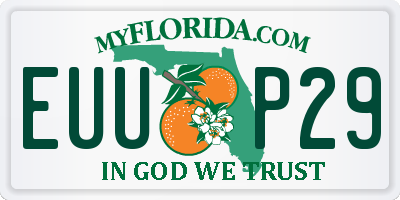 FL license plate EUUP29