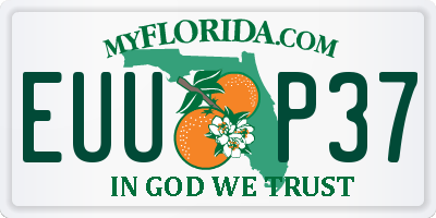 FL license plate EUUP37