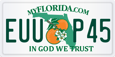 FL license plate EUUP45
