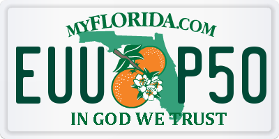 FL license plate EUUP50