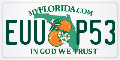FL license plate EUUP53