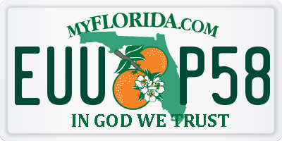 FL license plate EUUP58