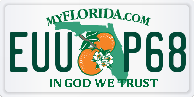 FL license plate EUUP68