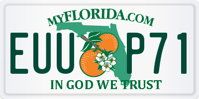 FL license plate EUUP71