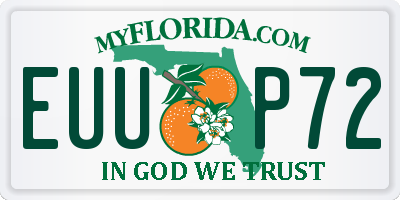 FL license plate EUUP72