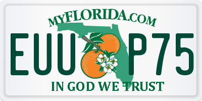 FL license plate EUUP75
