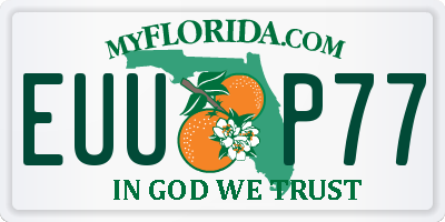 FL license plate EUUP77