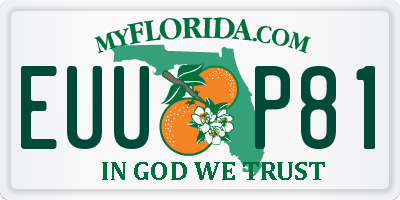 FL license plate EUUP81