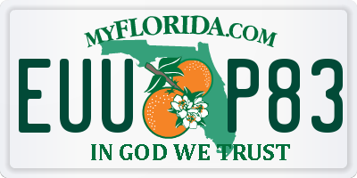 FL license plate EUUP83