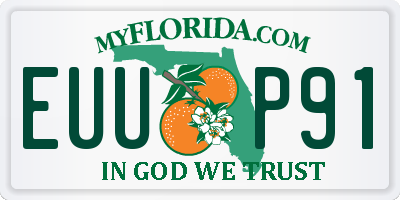 FL license plate EUUP91