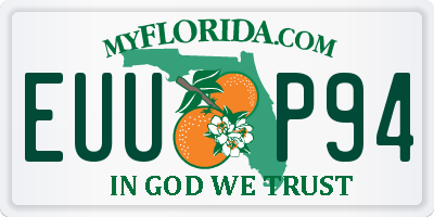 FL license plate EUUP94
