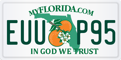 FL license plate EUUP95