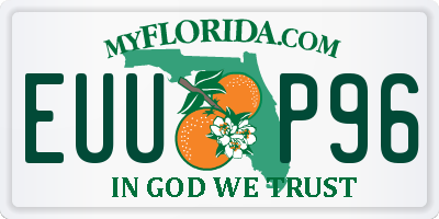 FL license plate EUUP96