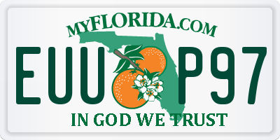 FL license plate EUUP97