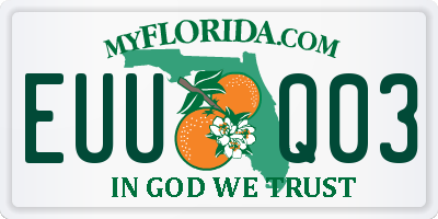 FL license plate EUUQ03