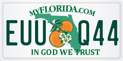 FL license plate EUUQ44