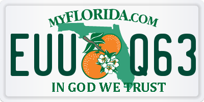 FL license plate EUUQ63