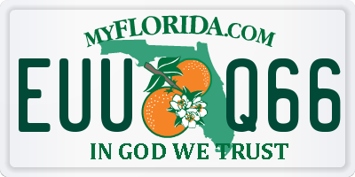 FL license plate EUUQ66