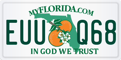 FL license plate EUUQ68