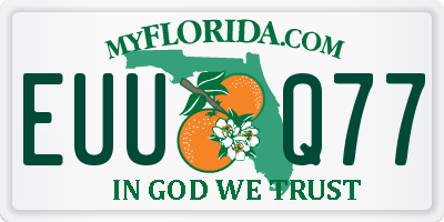 FL license plate EUUQ77