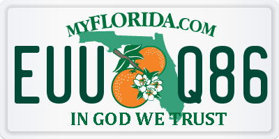 FL license plate EUUQ86